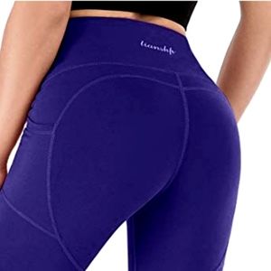 Lianshp Leggings Blue BEST BUTT Compression Pants With Pocket S